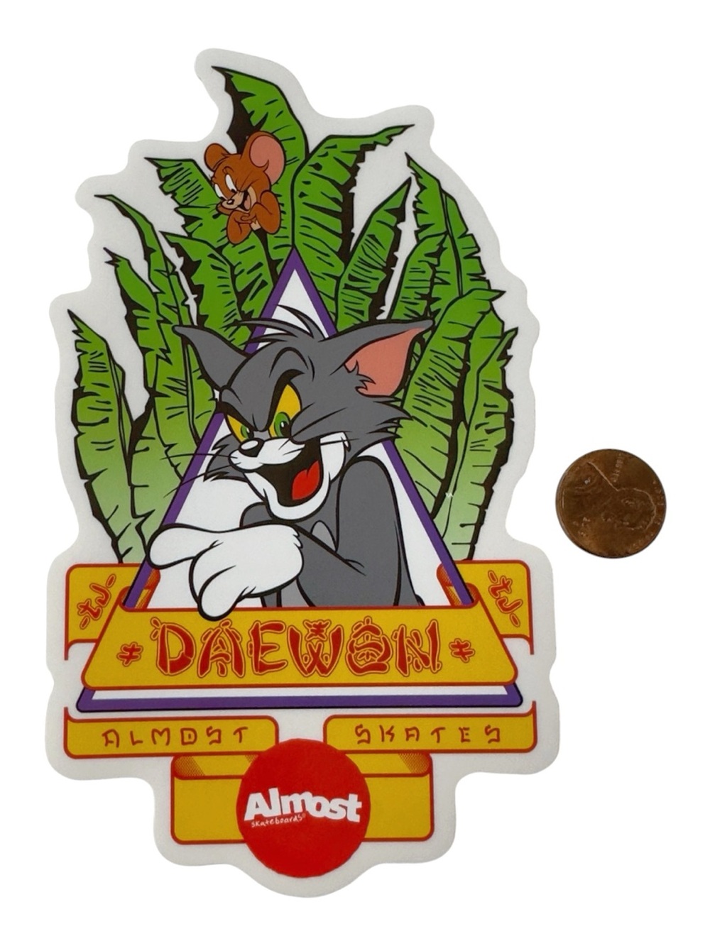 Daewon Song Almost Skateboard Tom and Jerry Sticker Natas Panther